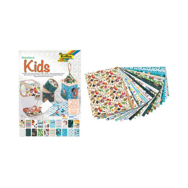 4001868109085 - Bastelblock Kids - 24 x 34 cm sortiert 4001868109085 FOLIA 20 Stück