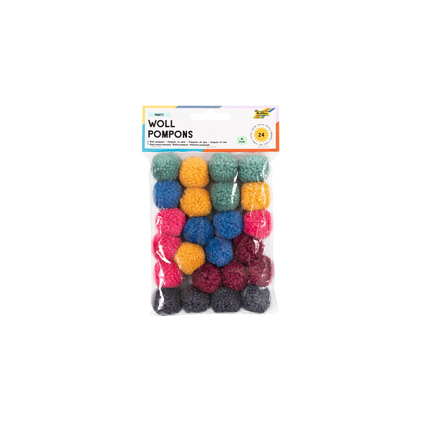 4001868110050 - Pompons farbsortiert Party Ø 30 cm 4001868110050 folia 24 Stück