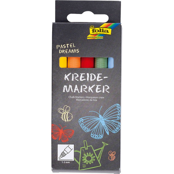 4001868110326 - PASTEL DREAMS Kreidemarker farbsortiert 10 - 20 mm 4001868110326 folia 390539 5 Stück