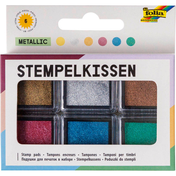 4001868119428 - Stempelkissen metallic gold silber kupfer rot blau grün 6x 24 x 24 cm