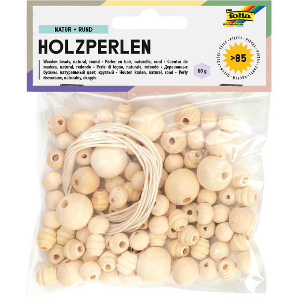 4001868119473 - Bastelset Holzperlen natur 4001868119473 84 Stück