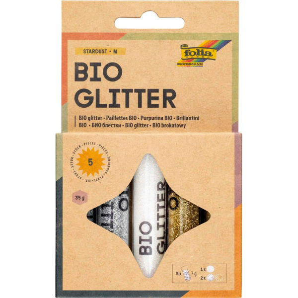 4001868133431 - Bio Glitter Stardust M Glitzer farbsortiert 4001868133431 folia