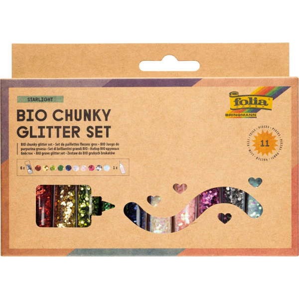 4001868133585 - Bio Glitter grob Starlight-Set Glitzer farbsortiert 4001868133585 folia