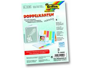 4001868155006 - Glorex Gmbh - Glorex Doppelkarten 220g m² 5 Stück Bastelpapier