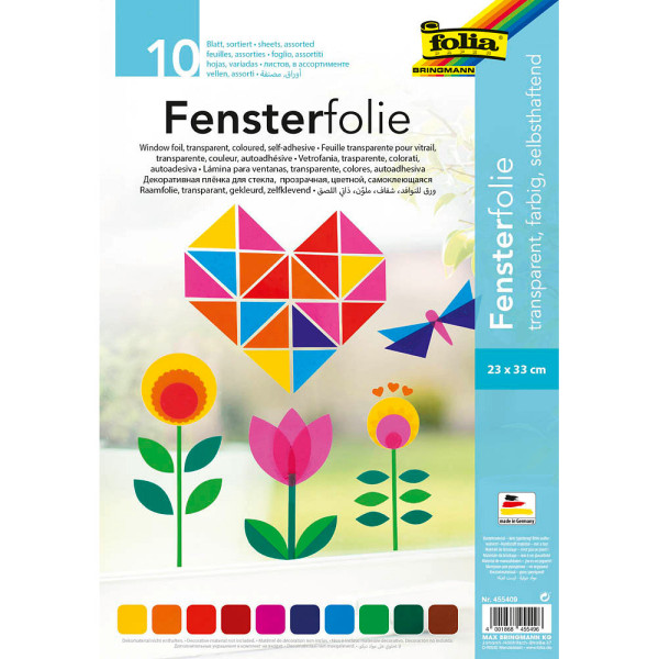 4001868455496 - Fensterfolie farbig 23x33cm 4001868455496 folia 455409 10 Blatt