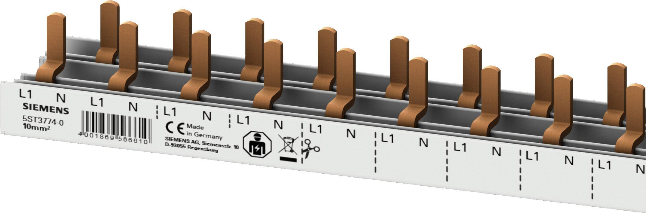 4001869566610 - 5ST37740 Sammelschiene Anzahl Reihen 2 10 mm² 63 A 230 V Leiter-Typ = L N 1 St 4001869566610 - 5ST37740 Sammelschiene Anzahl Reihen 2 10 mm² 63 A 230 V Leiter-Typ = L N 1 St