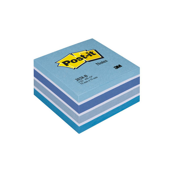 4001895872792 - Liderpapel - Haftnotizwürfel ® 76 x 45 x 76 mm (b x h x t) türkis weiß retroblau zenblau paradiseblau 450 Bl