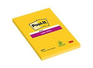 4001895877193 - Post-it Haftnotizen 101 x 152 mm Gelb Rechteckig Liniert 6 Stück à 75 Blatt