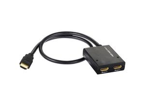 4001985502745 - In-akustik - Inakustik 3247012 2 Port HDMI-Splitter mit eingebautem Repeater 1920 x 1440 Pixel Schwarz