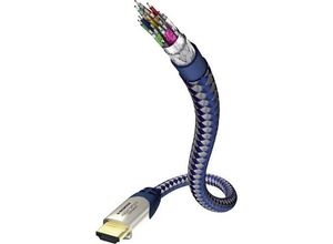 4001985508921 - in-akustik Premium High Speed HDMI Cable With Ethernet - HDMI-Kabel mit Ethernet - HDMI männlich zu HDMI männlich - 10 m - Dreifachisolierung - Blau Silber