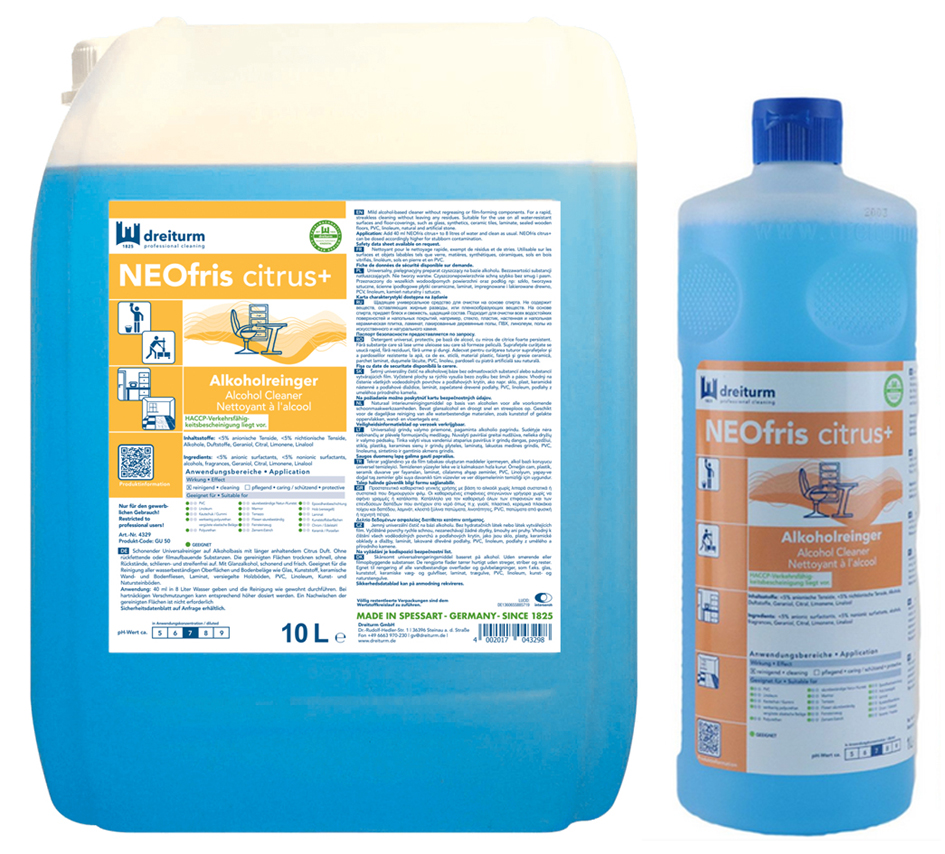 4002017043298 - Alkoholreiniger NEOFRIS citrus+ 10 Liter