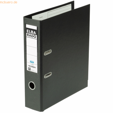 4002030101463 - Ordner rado plast 80mm DIN A4 Werkstoff Pappe Material der Kaschierung außen PVC Material der Kaschierung innen PVC schwarz