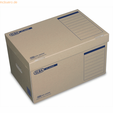 4002030144187 - Archivbox tric tric 545 x 32 x 36 cm (b x h x t) din A4 mit Archivdruck Wellpappe naturbraun - Elba