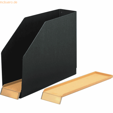 4002030804197 - Stehsammler 100551999 85x318x245mm A4-quer Recyclinghartpappe schwarz 4002030804197 100551999