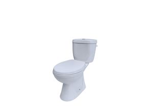 4002071272047 - Stand-WC Kombination Abgang innen senkrecht inklusive WC-Sitz Tiefspüler weiß mit Spülrand 4002071272047 - Stand-WC Kombination Abgang innen senkrecht inklusive WC-Sitz Tiefspüler weiß mit Spülrand