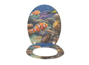4002071282473 - WC-Sitz Duroplast mit Absenkautomatik Toilettensitz passend für alle handelsüblichen WC-Becken (Aquarium)