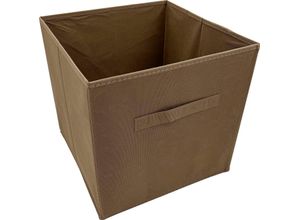 4002148900996 - Aufbewahrungsbox Faltbox braun B31cm H31cm T31cm Stoff Aufbewahrungsboxen Faltbox mit Griff 4002148900996 - Aufbewahrungsbox Faltbox braun B31cm H31cm T31cm Stoff Aufbewahrungsboxen Faltbox mit Griff