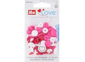 4002273930318 - Druckknöpfe Color Snaps Herz pink color 124 mm Ø 30 Stück