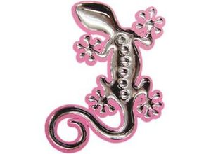 4002341292232 - Hermann Schütz 3D-Chrome-Sticker Gecko rosa 80x60mm