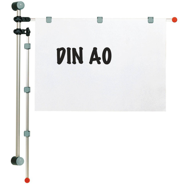 4002390022927 - Planhalter Wandpresenter für A0 6253084 silber Aluminium inkl 2 Schwenkarmen