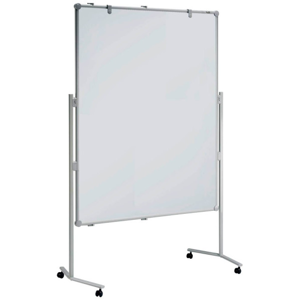 4002390024266 - Moderationstafel Pro 638 04 82 120x150cm Textil + Whiteboard (beidseitig) pinnbar beschreibbar magnetisch mit Rollen blau