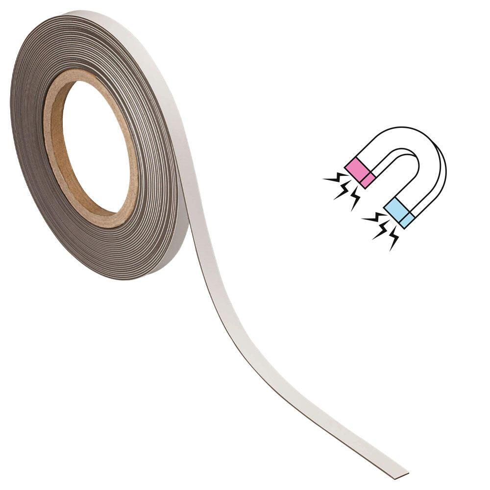 4002390063258 - MAUL Magnetband 10 mm x 10 m Dicke 1 mm weiß beschriftbares Kennzeichnungsband Non-Permanent-Marker - 1 Stück (6524102)