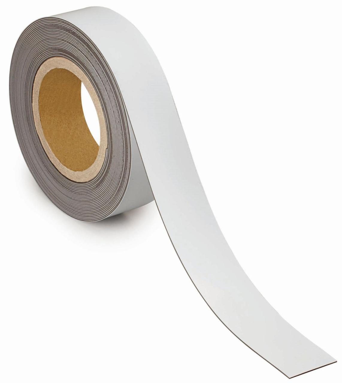 4002390063319 - MAUL Magnetband 40 mm x 10 m Dicke 1 mm weiß beschriftbares Kennzeichnungsband Non-Permanent-Marker - 1 Stück (6524702)