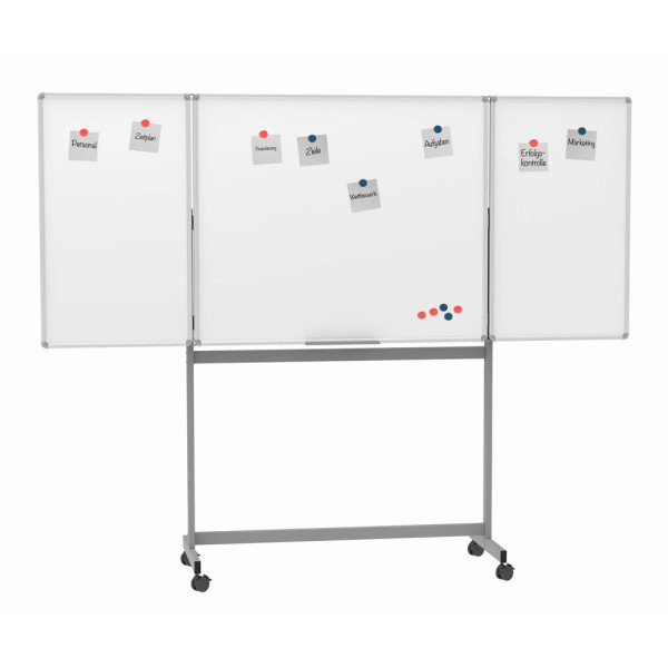 4002390076500 - Mobile Whiteboard-Klapptafel MAULstandard weiß kunststoffbeschichtet magnethaftend 2 Flügel B 1200 x H 1000 mm