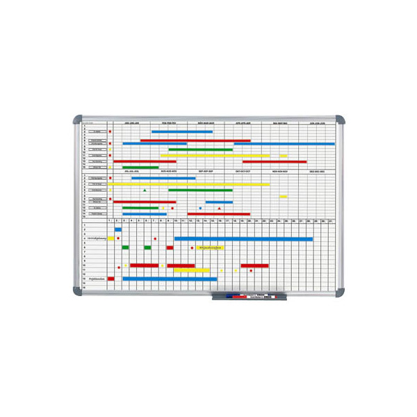 4002390080378 - MAUL Monats- Jahresplaner MAULstandard inklusive Zubehör-Set BxH 900 x 600 mm