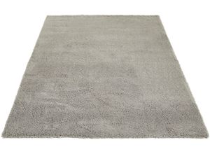 4002398063953 - Teppich HOME AFFAIRE Santos Teppiche Gr B L 160 cm x 230 cm 27 mm 1 St grau Esszimmerteppiche Uni-Farben sehr weicher Flor fußwarm