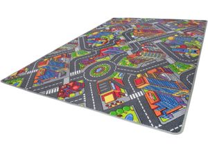 4002398171610 - Kinderteppich ANDIAMO Big City Sweet Village Teppiche Gr B L 200 cm x 300 cm 7 mm 1 St bunt (multi) Kinder Kinderzimmerteppiche Straßen-Spiel-Teppich für Mädchen & Jungen Kinderzimmer