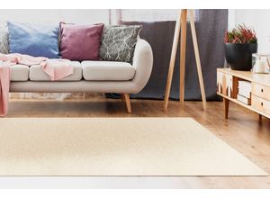 4002398172716 - Wollteppich LUXOR LIVING Sheffield Teppiche Gr B L 160 cm x 240 cm 5 mm 1 St beige (creme) Schurwollteppiche reine Wolle Schurwolle melierte Berber-Optik