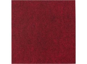 4002398416223 - MY HOME Teppichfliesen Abbo selbstklebend Teppiche Bodenschutz quadaratisch 40x40 cm 25er Set 50er Set 100er Set Gr B L 40 cm x 40 cm 4 mm 100 St rot Teppichfliesen