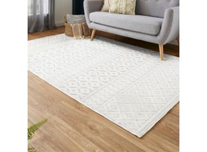 4002398419859 - Teppich ANDIAMO La Rochelle Teppiche Gr B L 160 cm x 230 cm 7 mm 1 St beige Esszimmerteppiche Boho-Skandinavischer Stil Hoch-Tief Effekt modern Wohnzimmer