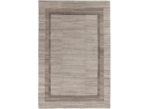 4002398766946 - Wollteppich LUXOR LIVING Lethbridge Teppiche Gr B L 250 cm x 300 cm 11 mm 1 St beige Esszimmerteppiche reine Wolle handgeknüpft mit Bordüre Wohnzimmer