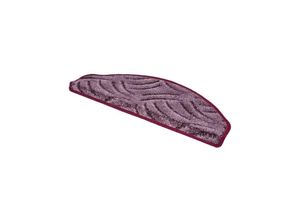 4002398895127 - Stufenmatte ANDIAMO Amberg Teppiche Gr B L 28 cm x 65 cm 9 mm 15 St lila (aubergine) Stufenmatten Hoch-Tief-Struktur selbstklebend Set mit 2 Stück oder 15