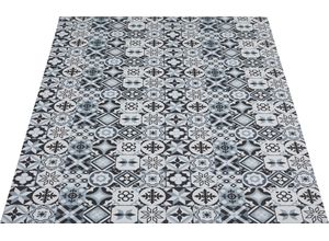 4002398944078 - ANDIAMO Vinylteppich Marrakesch Teppiche abwischbar rutschhemmend Fliesen Design auch als Läufer erhältlich Gr B L 120 cm x 170 cm 5 mm 1 St grau Küchenteppiche