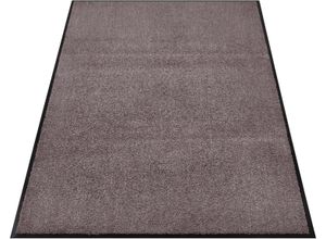 4002398945402 - Fußmatte ANDIAMO Super Wash & Clean Teppiche Gr B L 90 cm x 150 cm 7 mm 1 St grau (taupe) Fußmatten einfarbig Schmutzfangmatte Uni Farben Herbst & rutschhemmend waschbar