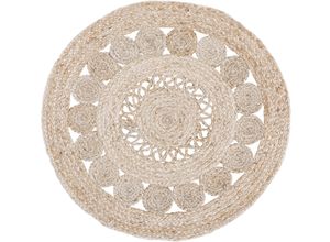 4002398953926 - Teppich LUXOR LIVING Balo Teppiche Gr Ø 150 cm 6 mm 1 St beige (natur) Esszimmerteppiche