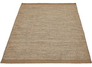 4002398958068 - Wollteppich LUXOR LIVING Visby Teppiche Gr B L 160 cm x 230 cm 8 mm 1 St grau (taupe) Baumwollteppiche Handweb Teppich Flachgewebe handgewebt reine Wolle