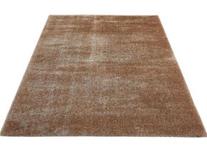 4002398963703 - Hochflor-Teppich LUXOR LIVING Gela Teppiche Gr B L 200 cm x 290 cm 45 mm 1 St grau (taupe) Esszimmerteppiche Uni Farben weich und flauschig ideal im Wohnzimmer & Schlafzimmer