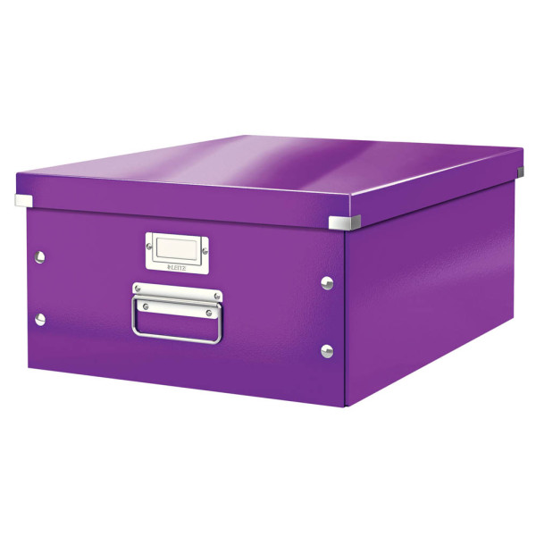 4002432103850 - Aufbewahrungsbox Click & Store WOW 6045-00-62 36 Liter mit Deckel für A3 außen 482x399x200mm Karton violett metallic 4002432