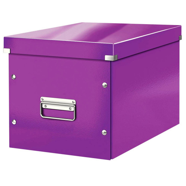 4002432117185 - Aufbewahrungsbox Click & Store WOW Cube 6108-00-62 30 Liter mit Deckel für A4 außen 360x320x310mm Karton violett 40024321171