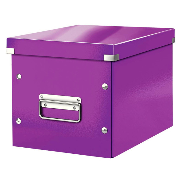 4002432117260 - Aufbewahrungsbox Click & Store WOW Cube 6109-00-62 10 Liter mit Deckel für A5 außen 260x260x240mm Karton violett 40024321172