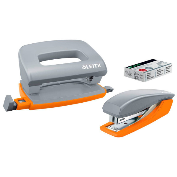 4002432124497 - Locher und Heftgeräte Set Urban Chic grau orange 4002432124497 Leitz