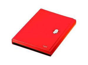 4002432130528 - Leitz® Dokumentenmappe Recycle A4 bis 250 Blatt 5 Fächer & Ablagefach blickdicht CO2-neutral 100 % recycelbar Blauer Engel Kunststoff rot