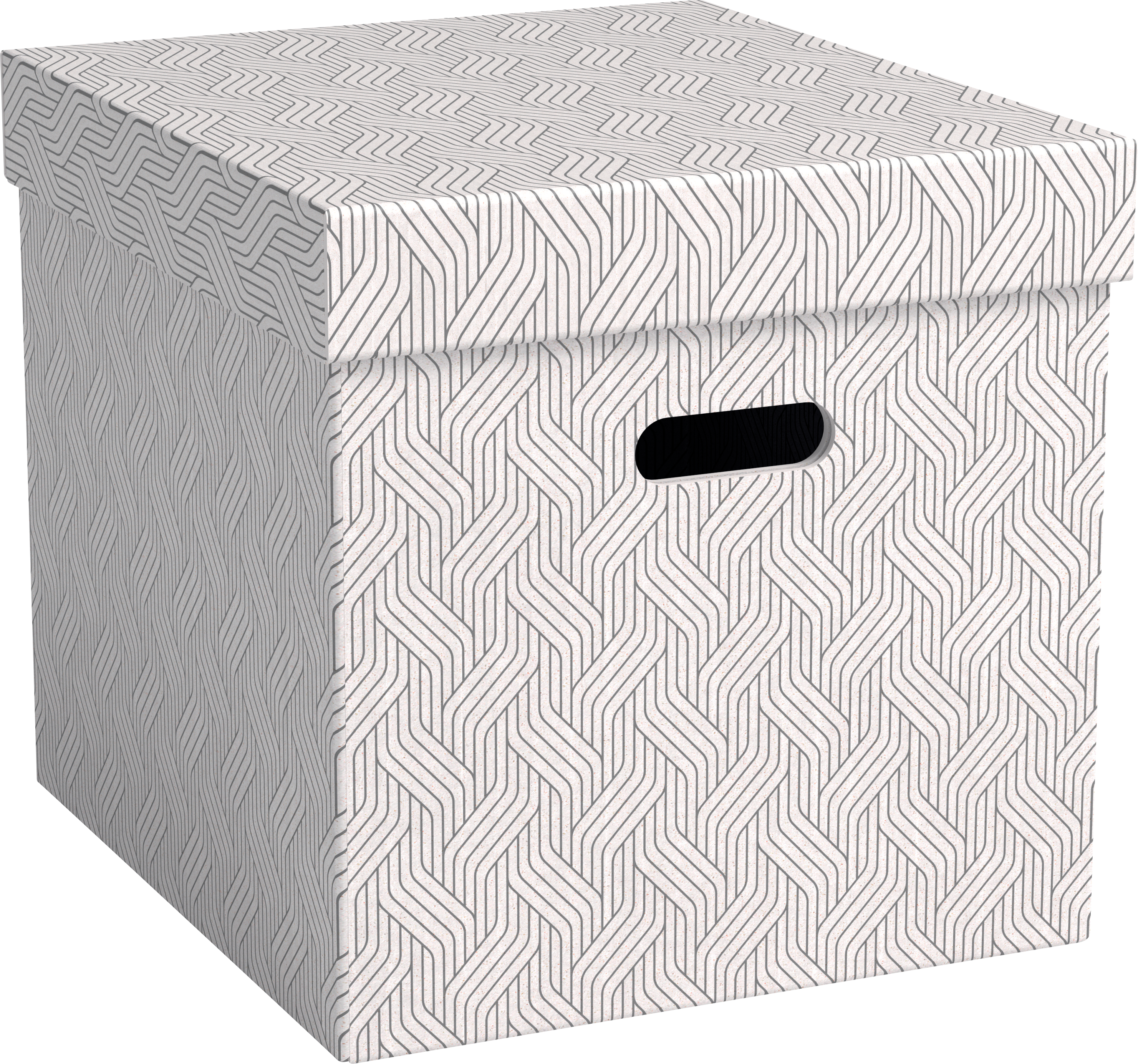 4002432132201 - VONL 61430001 - Archivboxen Recycel Würfel 3 Stück weiß grau