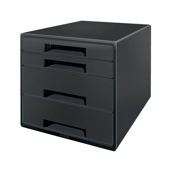 4002432134618 - LEITZ Schubladenbox CUBE   schwarz grau 53720095 DIN A4 mit 4 Schubladen