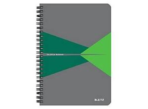 4002432141616 - Notizbuch Office Format A5 90 karierte Blatt lässt sich um 360° öffnen Spiralbindung Kunststoff-Einband FSC®-zertifiziert grün