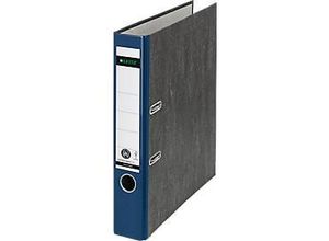 4002432359417 - AKTION 10 LEITZ 1050 Ordner blau marmoriert Karton 52 cm DIN A4 + GRATIS Lamy Safari Kugelschreiber weiss